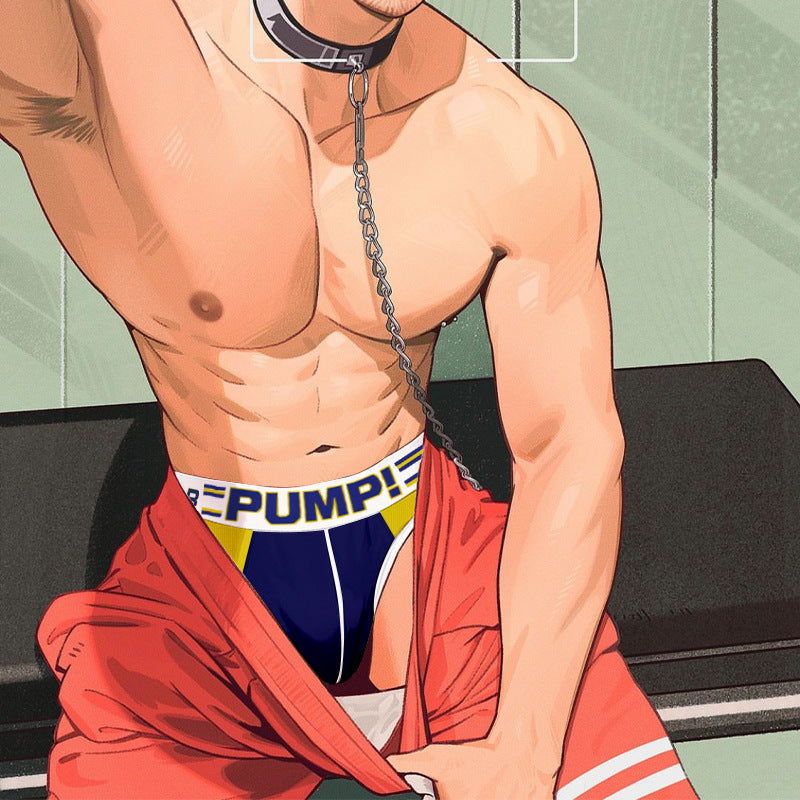 PUMP anime style sexy briefs low rise cotton breathable excitation pouch bag comfortable breathable shorts MP221
