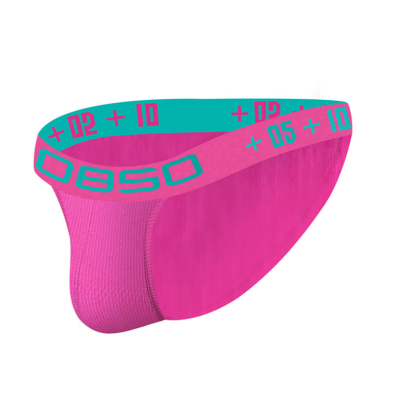 0850 Men's Bikini High Slit Low Rise Trend Thong gay Sexy Briefs BS3517