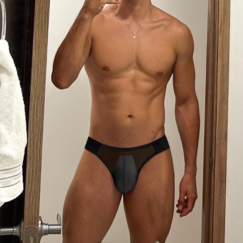 Cross-border new light and thin briefs, sexy low-waisted convex bag briefs, sports fitness, breathable AD780