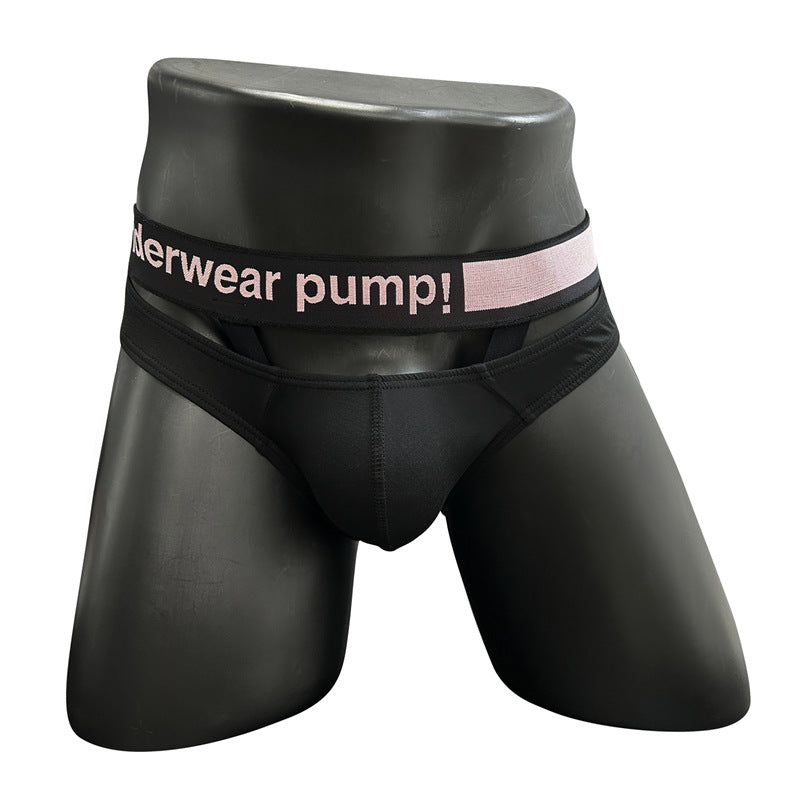 PUMP TEMU Shows Large Convex Low Waist Sexy Strap Half Bag Bag Modal Breathable Convex Briefs MP235