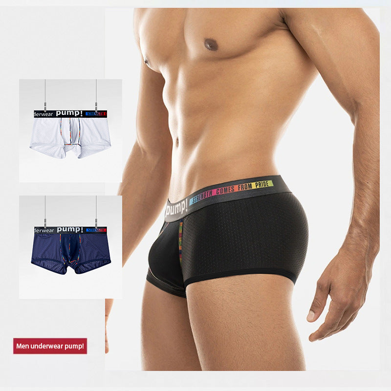 PUMP TEMU supply low-rise boxer mesh comfortable, breathable sexy sweatpants European and American new MP293