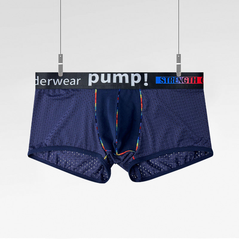 PUMP TEMU supply low-rise boxer mesh comfortable, breathable sexy sweatpants European and American new MP293