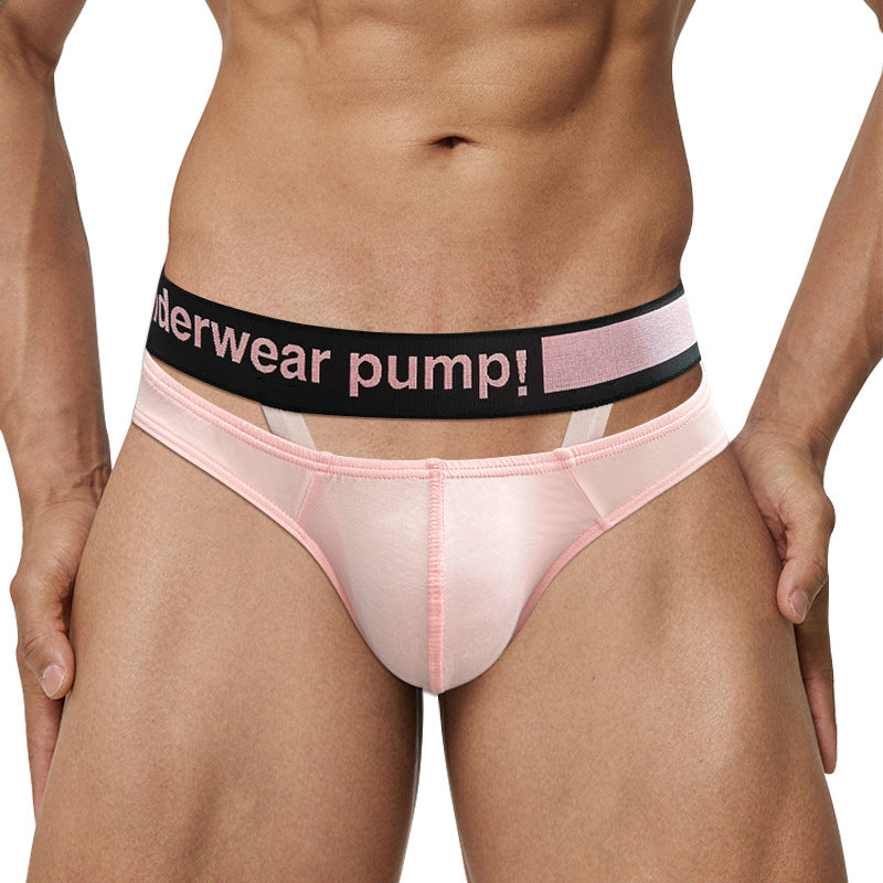 PUMP TEMU Shows Large Convex Low Waist Sexy Strap Half Bag Bag Modal Breathable Convex Briefs MP235