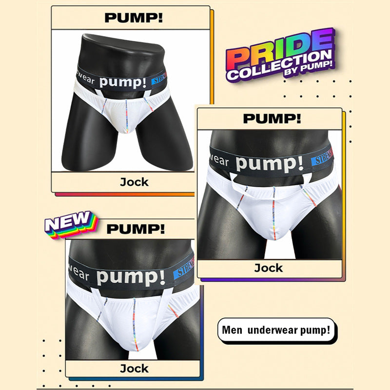 PUMP TEMU New Men's Panties Hanging Rings Erotic Mesh Half Pack Convex Bag Low Rise Briefs MP265