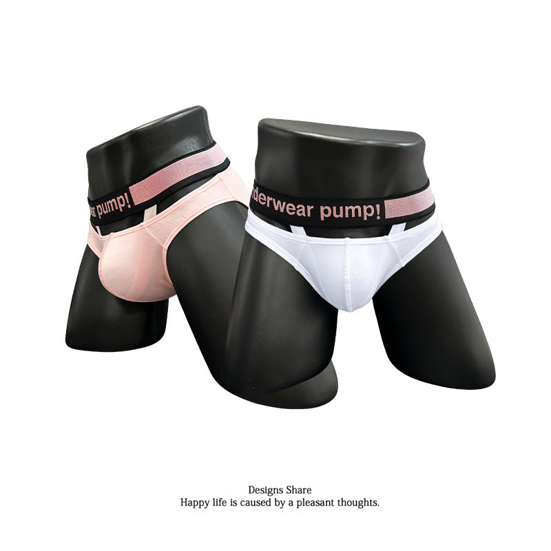 PUMP TEMU Shows Large Convex Low Waist Sexy Strap Half Bag Bag Modal Breathable Convex Briefs MP235