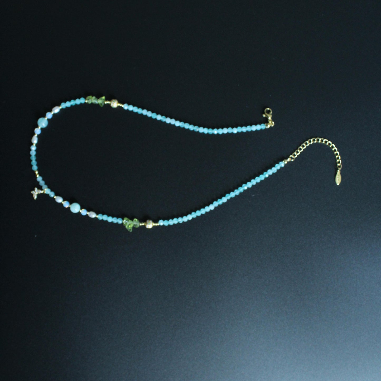 Dainty Peridot Choker Necklace, Olive Green August Birthstone Jewelry, Delicate Birth Month Necklace for Women