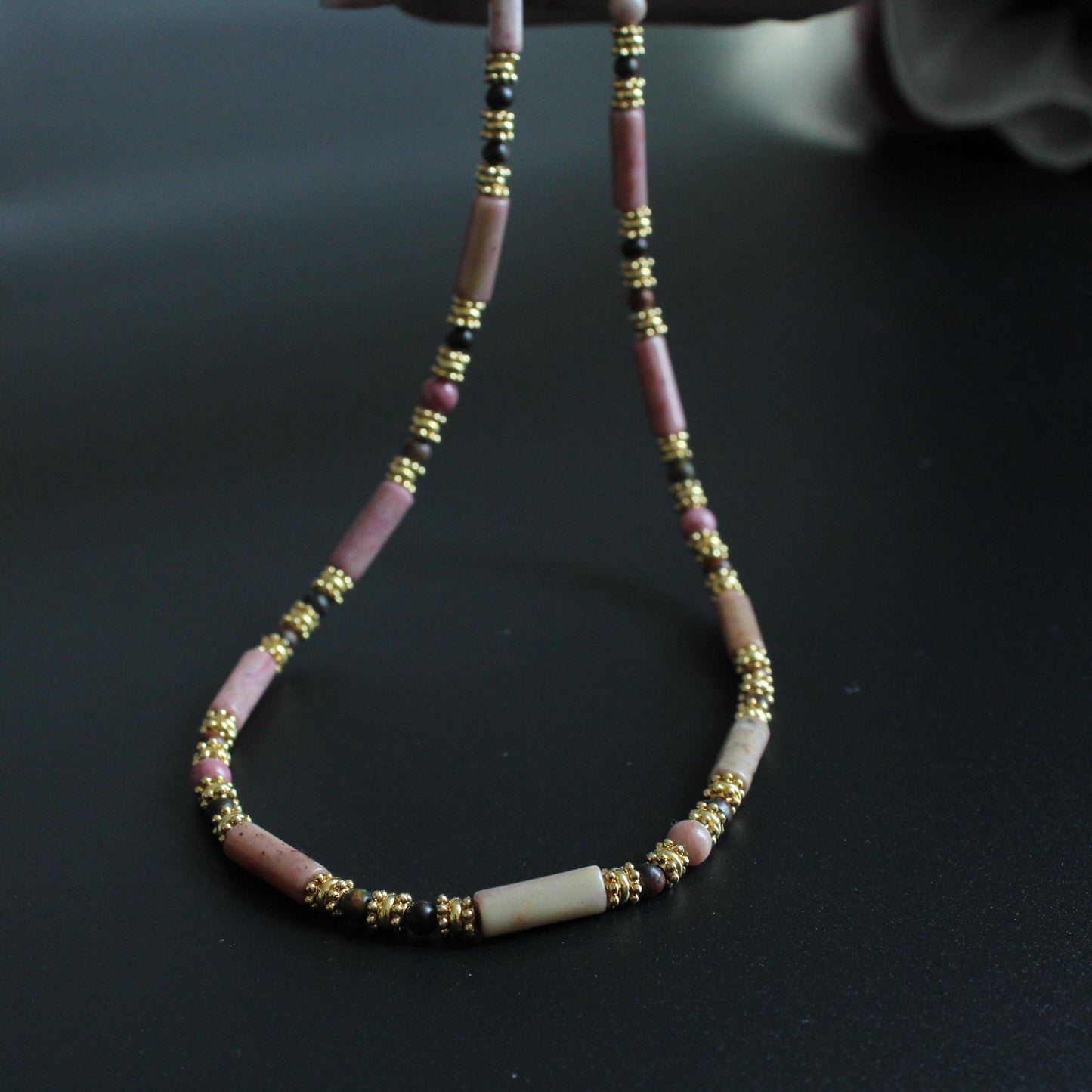 Rhodochrosite Necklace|Natural Pink Healing Stone|Love & Heart Chakra Crystal|Emotional Healing Jewelry|Gift for Her