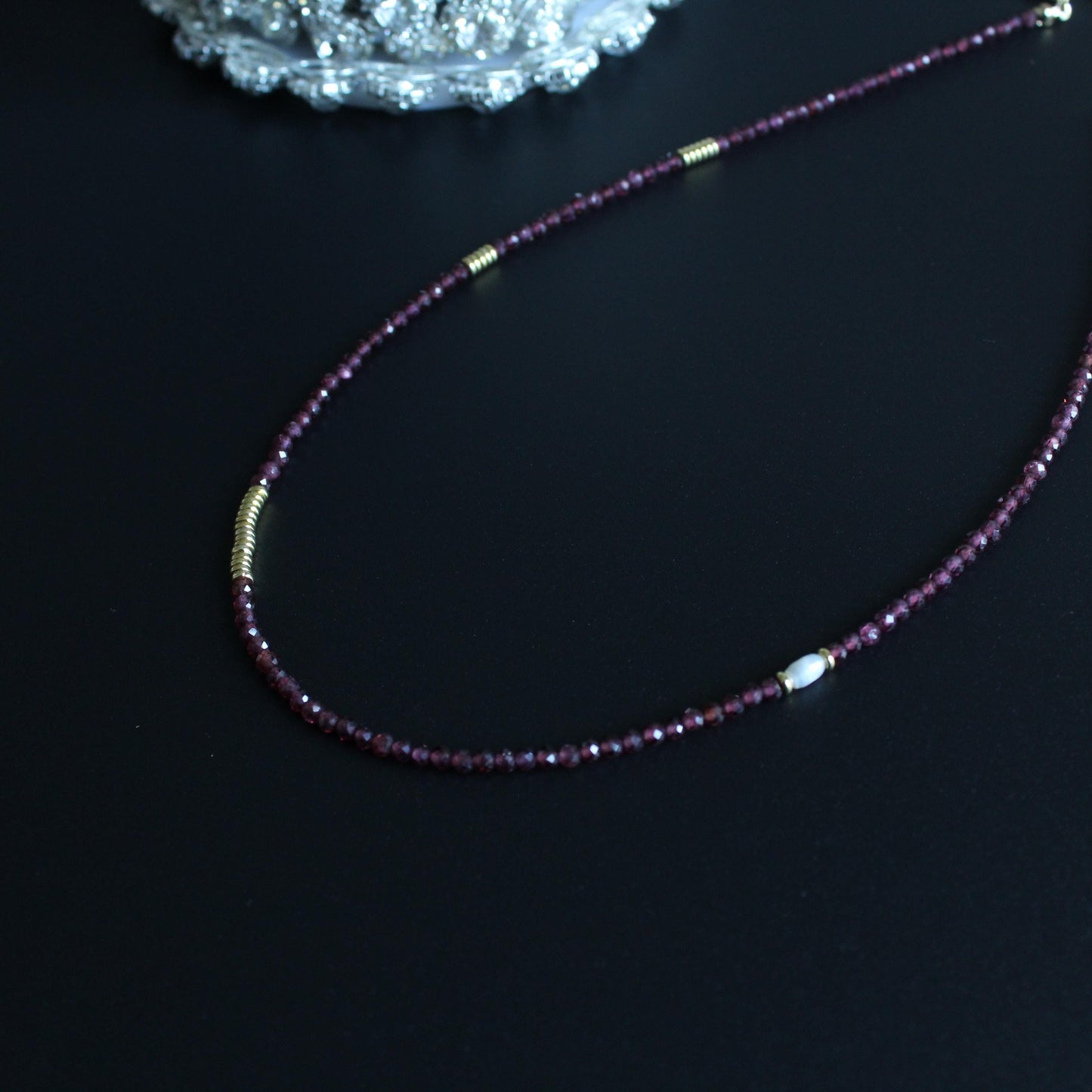 Elegant Amethyst Necklace, Hand Woven Amethyst Crystal Choker, Purple Gemstone Necklace, February Birthstone, Dainty Everyday Necklace
