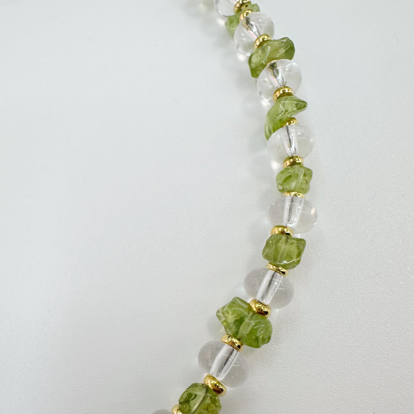 Peridot Necklace｜August Birthstone Jewelry｜Natural Green Crystal｜Healing Gift for Her｜Gold Minimalist Gemstone Necklace