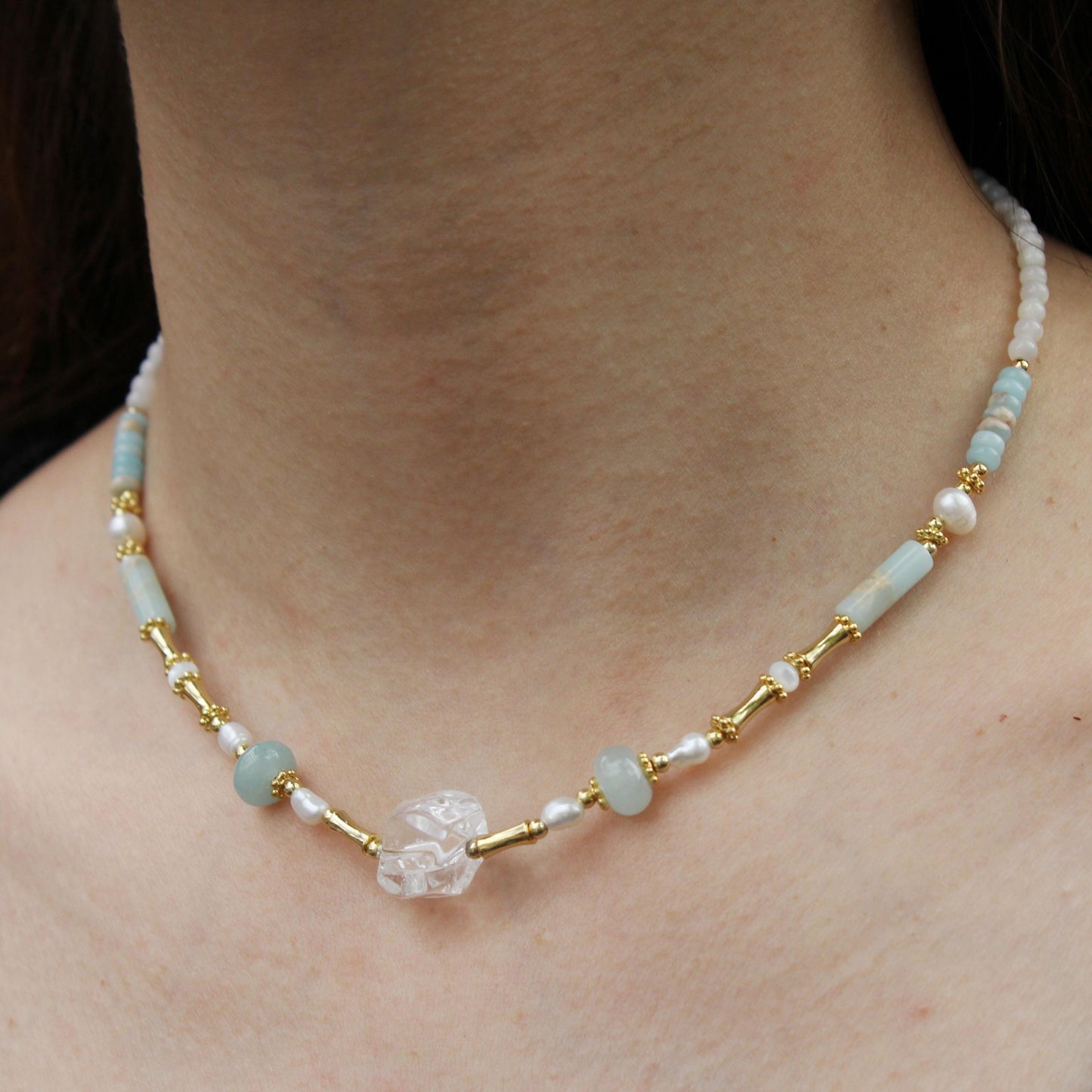 Clear Quartz Necklace | Natural Crystal Pendant | Energy Amplifying Healing Stone | Minimalist Spiritual Jewelry Gift for Her