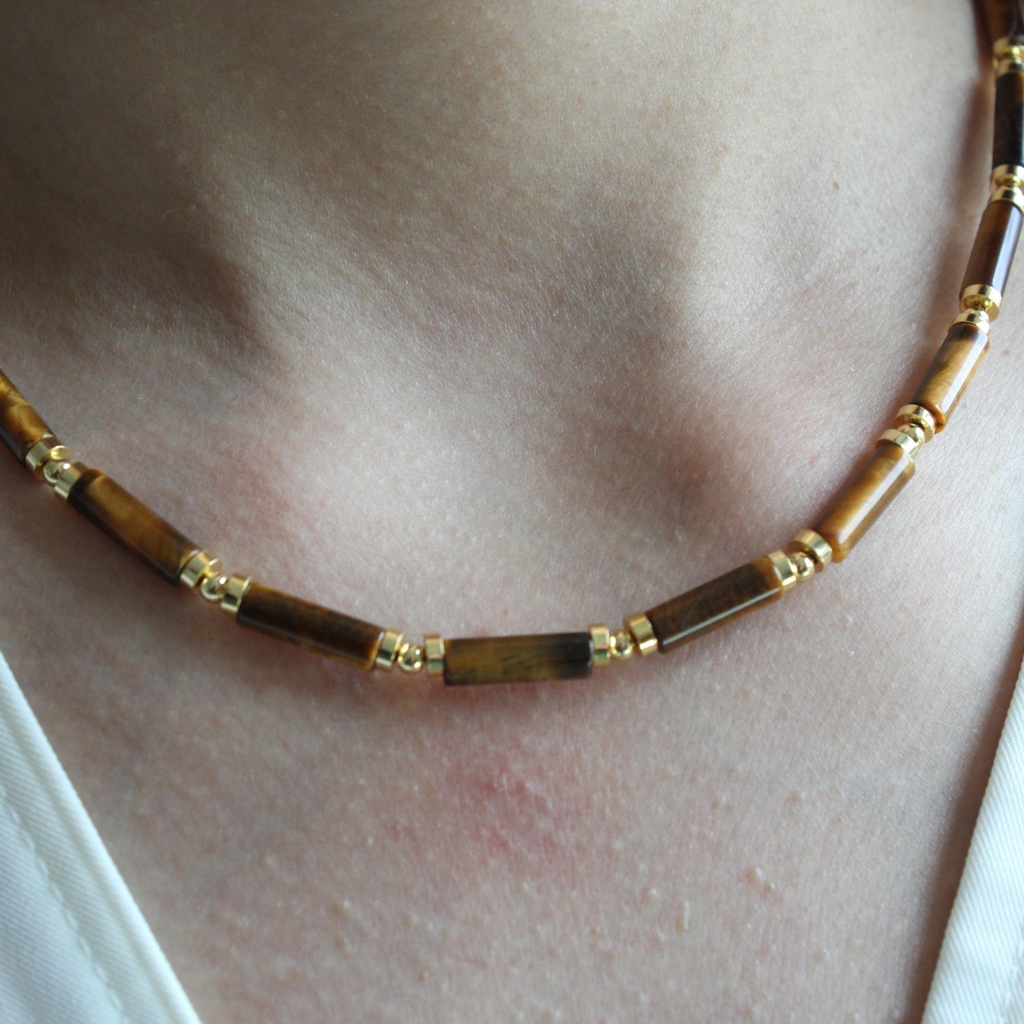 Tiger's eye Necklace, Tiger's eye necklace,Tiger's eye Necklace,Natural Stone Jewelry Boho Gemstone Necklace for Women