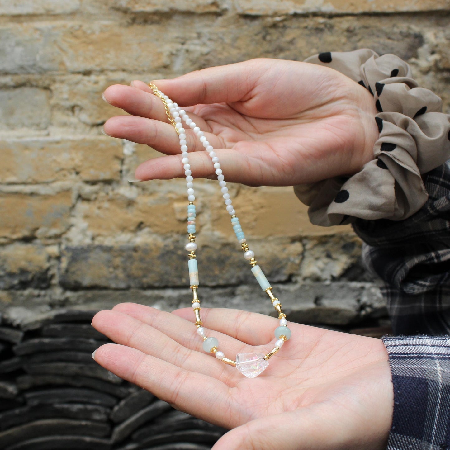 Clear Quartz Necklace | Natural Crystal Pendant | Energy Amplifying Healing Stone | Minimalist Spiritual Jewelry Gift for Her